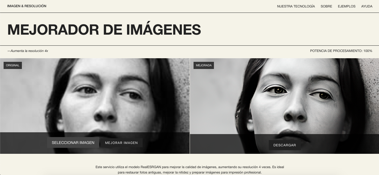 Mejorador de imágenes